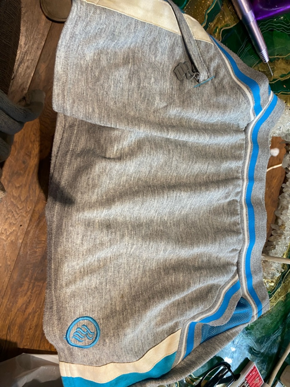 Rocawear Medium Grey and Blue Athletic Shorts